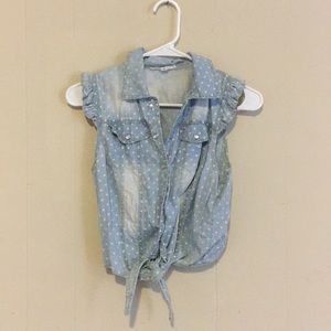Cute jean crop top!